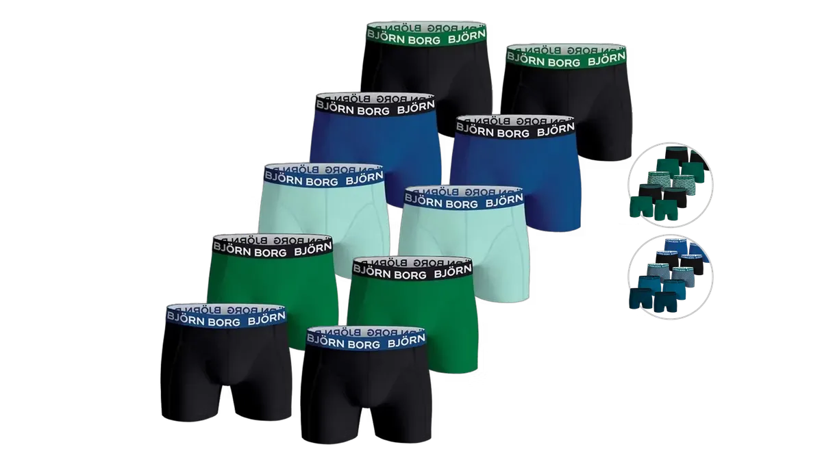Björn Borg Stretch-Boxer im 10er Pack: Bequeme Marken-Unterwäsche jetzt für nur 60,90 € sichern