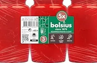 Bolsius Grablicht - Kompositionslicht - Rot (5 Stk Brenndauer 45 Stunden) für 2,99 € inkl. Prime-Versand (statt 5,00 €)