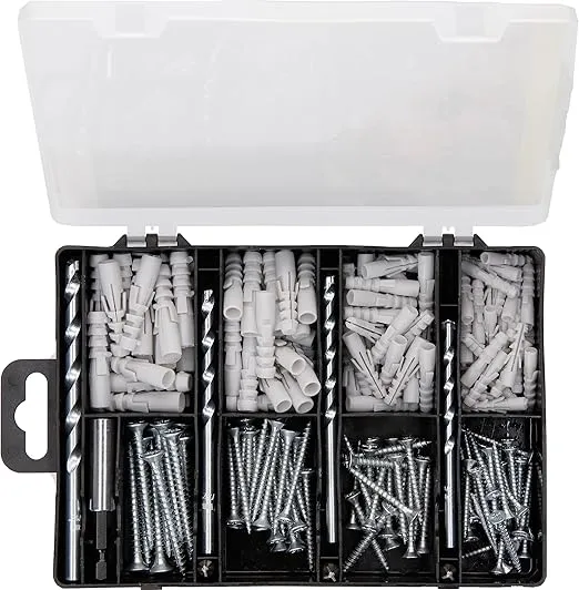 Bosch Befestigungs Set 173-teilig (Dübel Schrauben Steinbohrer Ø 5-8 mm Schrauberbits) für 7,67 € inkl. Prime-Versand (statt 11,24 €)