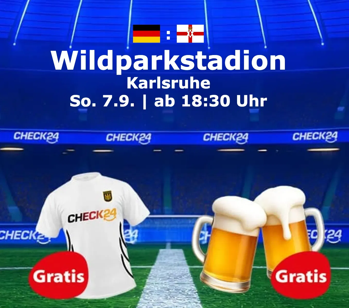 Public Viewing im Wildparkstadion Karlsruhe: GRATIS Deutschland Trikot + Freibier + Bratwurst