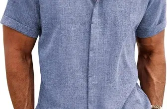 COOFANDY Herren Kurzarm Leinenhemd Button Down Regular Fit (17 Farben, Gr. S bis 5XL) für 26,00 € inkl. Prime-Versand (statt 30,59 €)