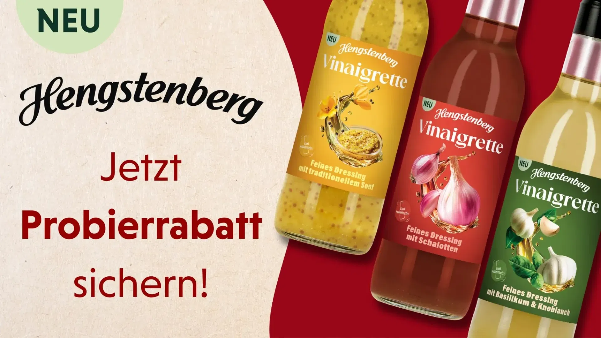 marktguru: 1,50 € Cashback auf Hengstenberg Vinaigrette
