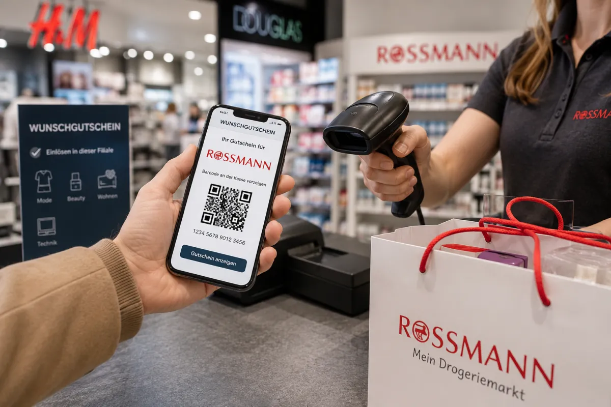 ChatGPT Image 12. Mai 2026 13 24 36 Wunschgutschein per Smartphone an der Kasse bei Rossmann einlösen