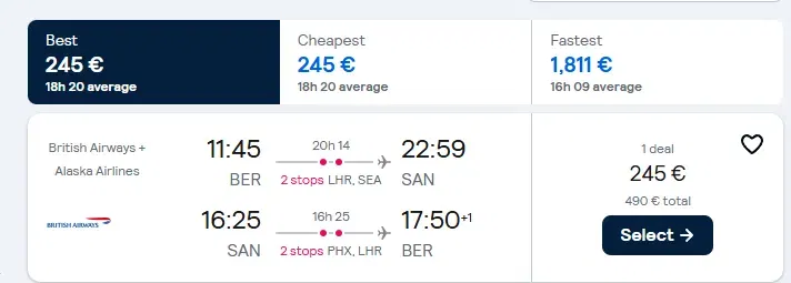 Schnäppchen, Deals Und Rabattcodes Des Tages: Günstige Flüge Von Berlin Nach San Diego Bei Skyscanner
