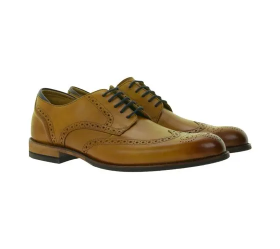 Clarks Arlo Limit Brogue Herren Echtleder-Schuhe  26171453 Braun (Gr. 41 bis 47 Budapester Business-Schuhe) für 49,99 € inkl. Versand (statt 87,95 €)