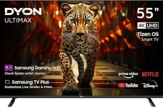 DYON ULTIMAX 55U-TI – 55 Zoll (4K Ultra-HD Smart TV mit Samsung Tizen OS Triple Tune) für 279,99 € inkl. Versand (statt 399,00 €)