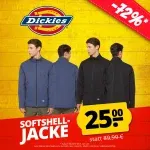 Dickies Core Everyday Herren Softshelljacke (2 Farben, Gr. S bis XL) für 29,95 € inkl. Versand (statt 68,00 €)