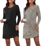 Ekouaer Damen Langarm Nachthemd 2Er Pack (5 Farben, Gr. S Bis Xxl) Für 21,59 € Inkl. Prime-Versand (Statt 35,99 €)