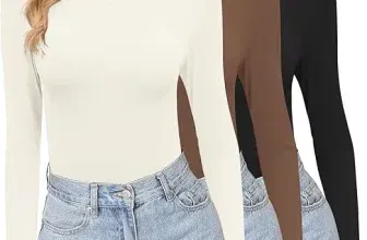 Ekouaer Damen Langarmshirt mit Rollkragen 3 Pack (3 Farben, Gr. S bis XXL) für 23,99 € inkl. Prime-Versand (statt 39,99 €)