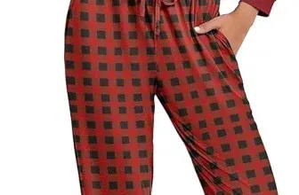 Ekouaer Damen Schlafanzug Lang (5 Farben, Gr. S bis XXL) für 20,99 € inkl. Prime-Versand