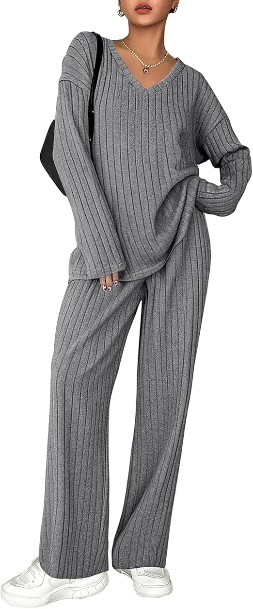 Ekouaer Damen Schlafanzug Lang mit flauschigem Stoff (5 Farben, Gr. S bis XXL) für 20,99 € inkl. Prime-Versand (statt 34,99 €)