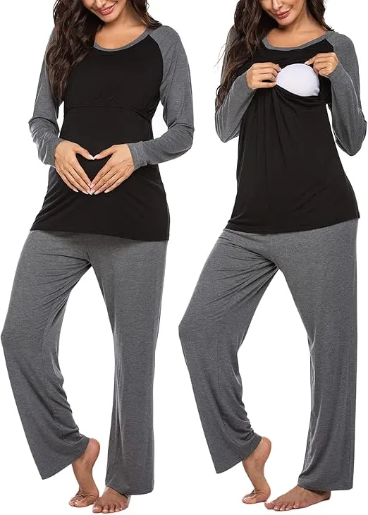 Ekouaer Damen Still Schlafanzug (7 Farben, Gr. S bis XXL) für 20,99 € inkl. Prime-Versand (statt 34,99 €)