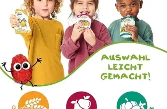 FRECHE FREUNDE Bio Quetschie Apfel Blaubeere Johannisbeere & Brombeere 6er Pack (6 x 100 g) ab 3,27 € inkl. Prime-Versand