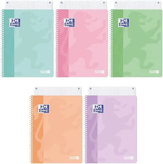 Favorit Notizbuch A4 Pastell Spiral Lineatur kariert 5 mm (Papier 90 gm² 5 Stück sortiert (400159112)) für 18,55 € inkl. Prime-Versand (statt 24,95 €)