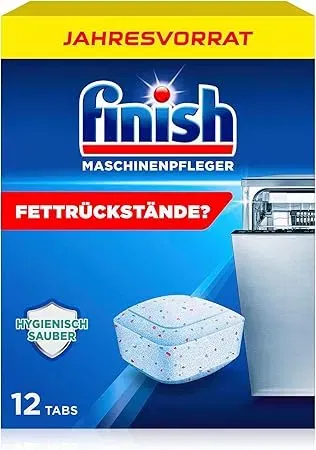Finish Maschinenpfleger Tabs (12 Geschirrspülreiniger Tabs Jahresvorrat) ab 7,19 € inkl. Prime-Versand (statt 11,96 €)