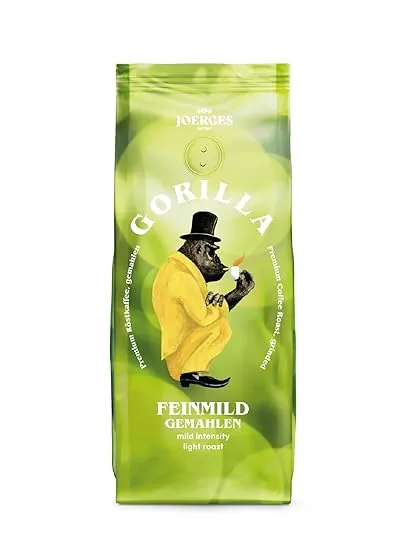 GORILLA Feinmild gemahlener Kaffee (Röstgrad: hell, 500g) für 8,99 € inkl. Prime-Versand