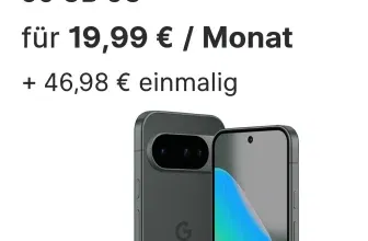 Schnäppchen, Deals und Rabattcodes des Tages - Google Pixel 10 128 GB Otelo Allnet Flat Classic 50 GB 5G