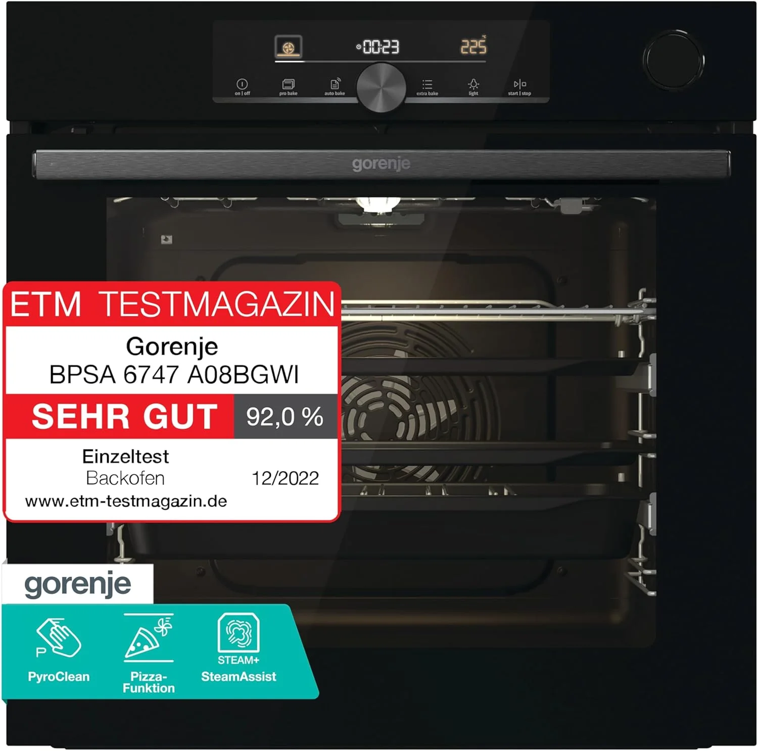 Gorenje OptiBake Advanced BPSA 6747 A08BG Einbau-Backofen (77 L, EEK A+)