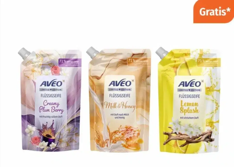 Gratis AVEO Flüssigseife Limited Edition mit Müller App Coupon