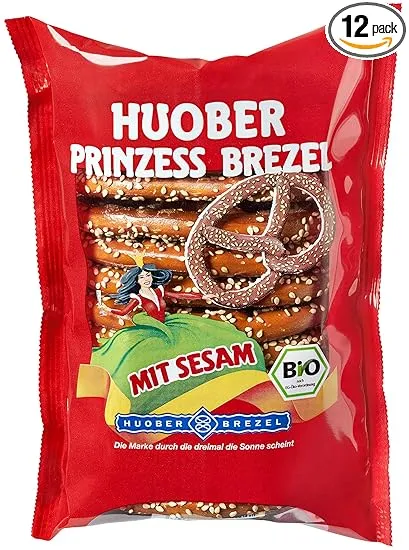 HUOBER Prinzess Brezel Sesam Bio (12x125g) ab 11,75 € inkl. Prime-Versand (statt 19,08 €)