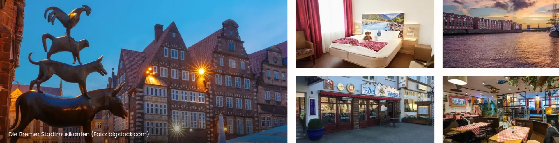 Bremen-Deal: Hotel Edel Weiss – Alpenflair trifft Hansestadt ab 78,94 € für 2 Personen inkl. Frühstück