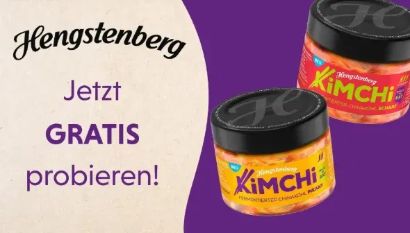 Hengstenberg Kimchi gratis testen – 100 % Cashback