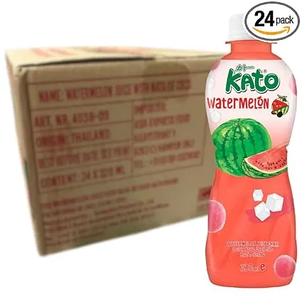 KATO – Wassermelonensaft mit Nata de Coco (24x320ml) ab 16,30 € inkl. Prime-Versand zzgl. Pfand (statt 25,99 €)