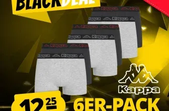 Kappa Iconic Herren Boxershorts 6er Pack 891199-004 (Gr. M bis 2XL) für 17,20 € inkl. Versand