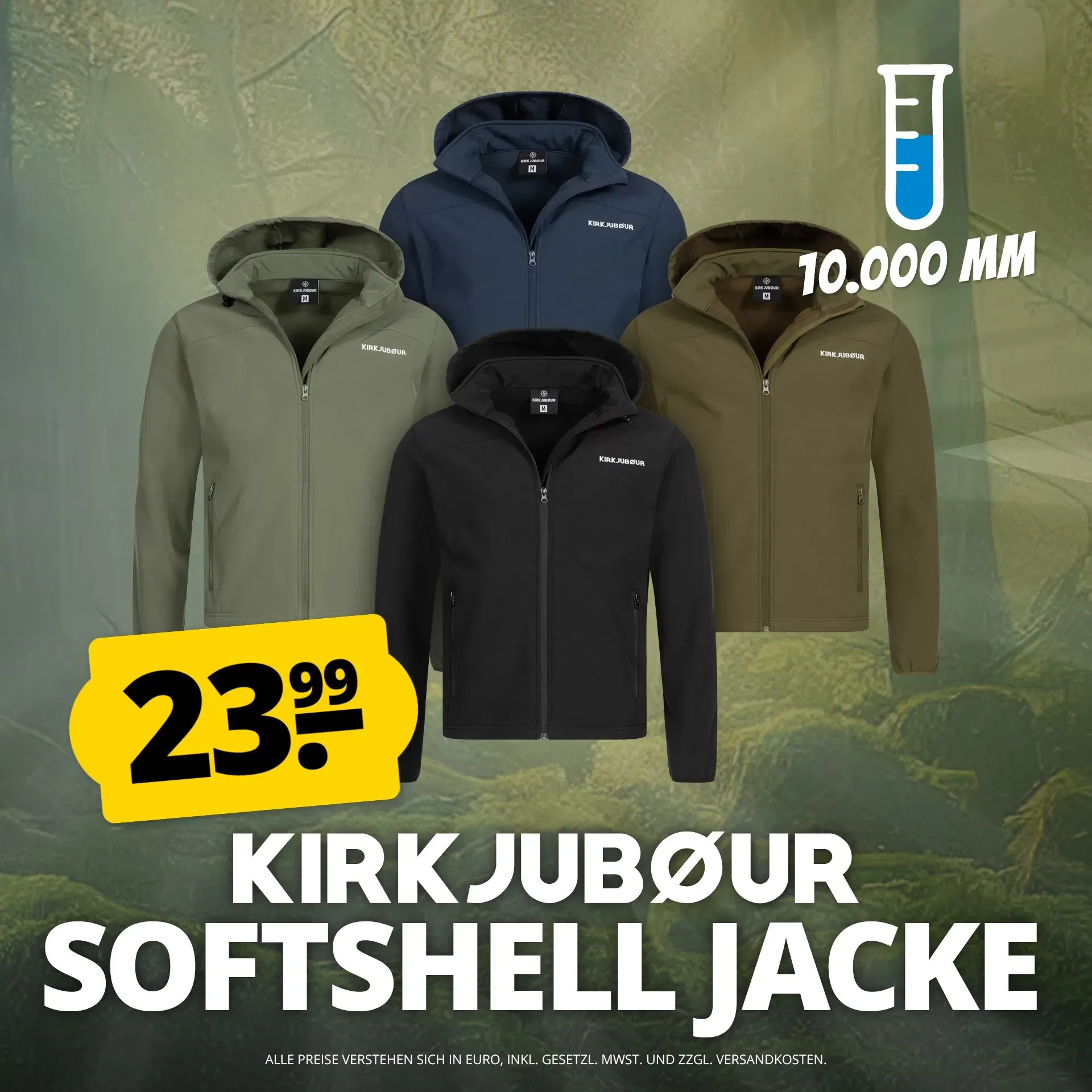 Kirkjubøur Hestur Herren SOFTSHELLjacke (8 Farben, Gr. XS bis 3XL) für 28,94 € inkl. Versand