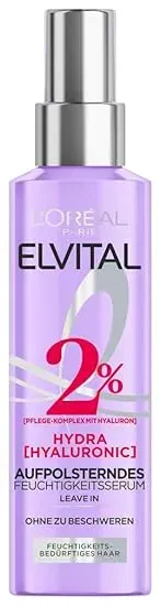 Schnäppchen, Deals und Rabattcodes des Tages - L'Oreal Paris Elvital Hydra Hyaluronic feuchtigkeitsspendende Spray Kur für glänzendes Haar