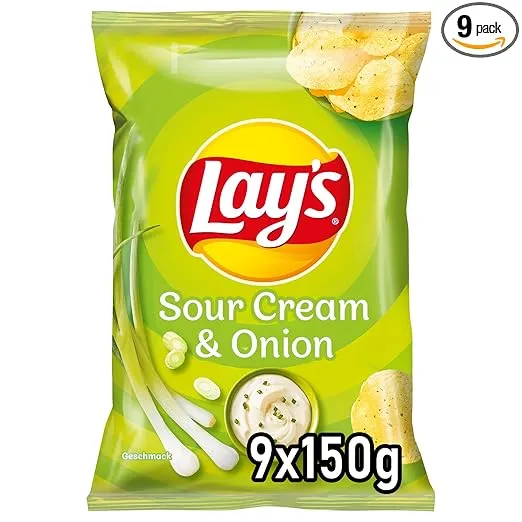 Lay’s Sour Cream & Onion 9er Pack (9 x 150g)