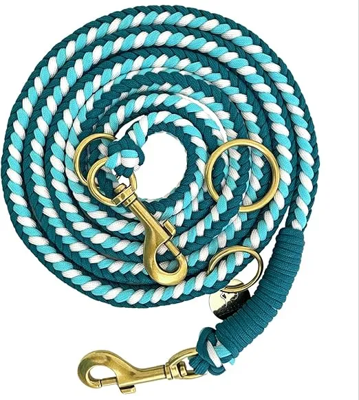 Leisegrün Paracord Hundeleine (2m  Handgefertigte Leine 3-Fach verstellbar versch. Farben) für 9,90 € inkl. Prime-Versand (statt 29,90 €)