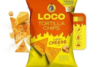 Loco Snacks Tortilla Chips Classic Cheese Flavour 12er Pack (12 x 100 g) für 12,99 € inkl. Prime-Versand