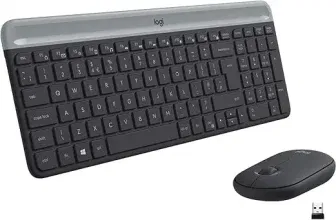 Logitech MK470 Slim Combo Kabelloses Tastatur-Maus-Set [Gebraucht Sehr gut – UK QWERTY] für 10,35 € inkl. Prime-Versand (statt 45,00 €)