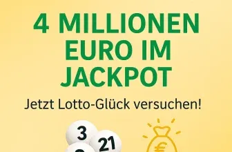 Lotto24 Neukunden: 3 Felder Lotto 6aus49 für 1 € (statt 4,70 €) | aktuell 4 Millionen Euro im Jackpot