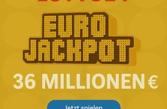 Lotto24 Neukunden: 2 Felder EuroJackpot für 1 € (statt 5,20 €) | aktuell 36 Mio. € im Jackpot