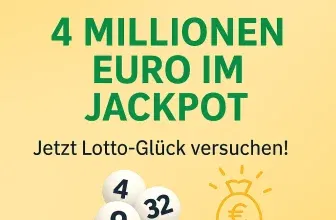 Lotto24 Neukunden: 3 Felder Lotto 6aus49 für 1 € (statt 4,70 €) | aktuell 4 Millionen Euro im Jackpot