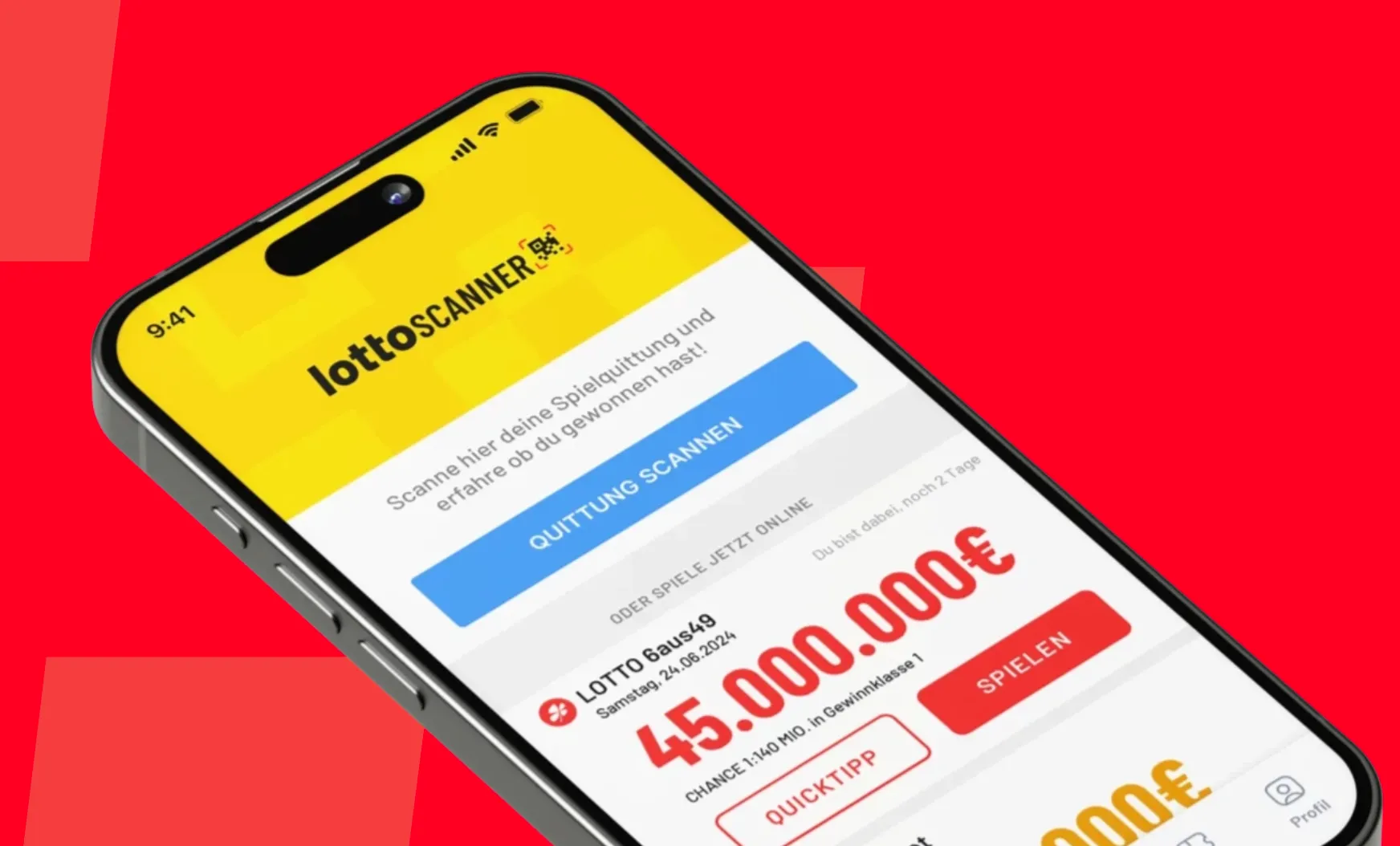 Lottoscanner: 2 Felder Eurojackpot GRATIS Spielen [41 Mio € Jackpot – Neukunden]