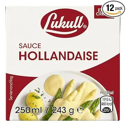 Lukull Sauce Hollandaise 12er Pack (12x250ml) für 14,64 € inkl. Prime-Versand