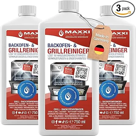 MAXXI CLEAN Backofen- & Grillreiniger extra stark (3 x 750 ml) für 18,90 € inkl. Prime-Versand (statt 29,70 €)