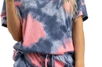 MIA LUCCE Schlafanzug Damen Kurz Baumwolle (20 Farben, Gr. S bis Gr. XXL) für 11,94 € inkl. Prime-Versand (statt 23,89 €)