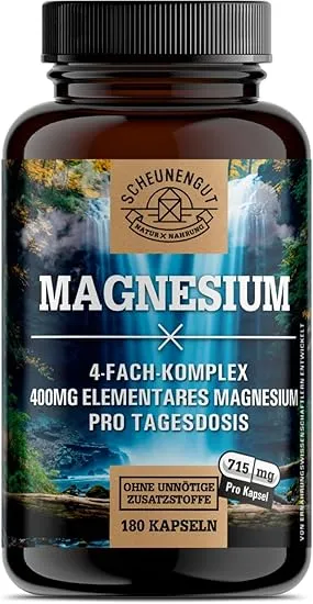 Magnesium Komplex 1430mg (+400mg ELEMENTAR verfügbar) DE SCHEUNENGUT® ab 6,22 € inkl. Prime-Versand (statt 8,89 €)