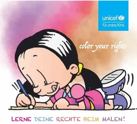 Gratis Malbuch: „Lerne deine Rechte beim Malen“ von UNICEF