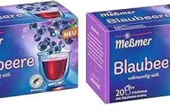 Meßmer Blaubeere 20 Teebeutel Glutenfrei Laktosefrei Vegan (Packung mit 2) für 3,38 € inkl. Prime-Versand (statt 4,78 €)