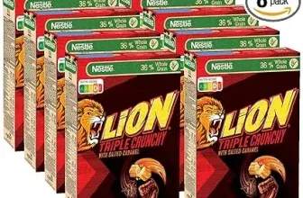 Nestlé Lion Triple Crunchy knusprige Frühstücks-Cerealien 8er Pack (8 x 300 g) ab 15,27 € inkl. Prime-Versand