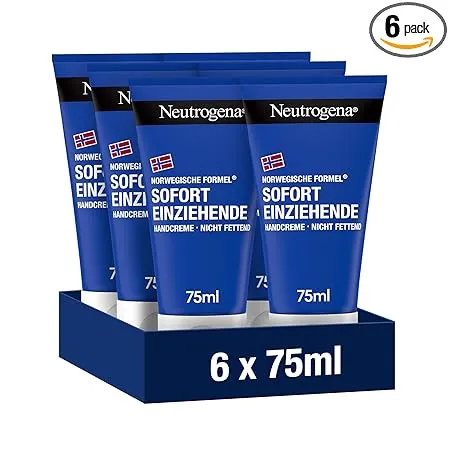 Neutrogena Sofort einziehende Handcreme (6x75ml) ab 13,88 € inkl. Prime-Versand (statt 17,70€)