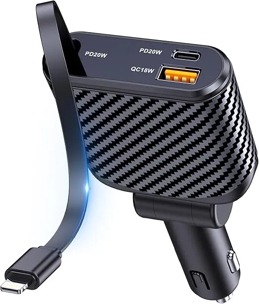 ⚡ OHLPRO Einziehbares Autoladegerät 3in1 58W USB C für 4,50 € inkl. Prime-Versand (statt 8,99 €)