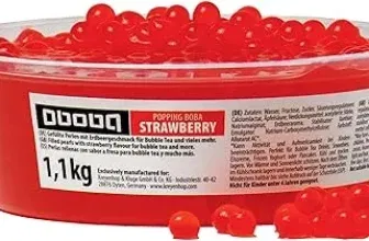 Oboba Popping Boba gefüllte Fruchtperlen für Bubble Tea mit Erdbeergeschmack (1 x 1,1 kg) ab 8,54 € inkl. Prime-Versand (statt 12,00 €)