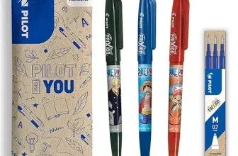 PILOT Frixion Ball x ONE PIECE + 1 Set mit 3 blauen Minen + 4 Sticker (Limitierte Auflage One Piece – Schwarz Blau Rot) für 10,69 € inkl. Prime-Versand (statt 14,99 €)