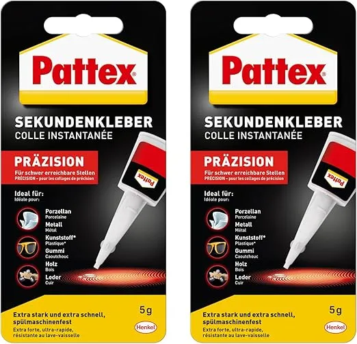 Pattex Sekundenkleber Präzision 2er Pack (2x5g) für 8,50 € inkl. Prime-Versand